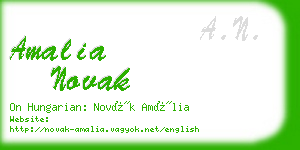 amalia novak business card